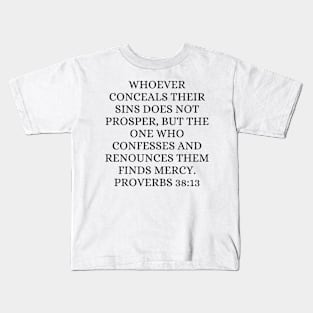 Proverbs 28:13 Bible Verse Kids T-Shirt